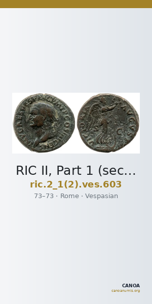 RIC II, Part 1 (second edition) Vespasian 603 — CANOA