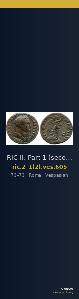 RIC II, Part 1 (second edition) Vespasian 605 — CANOA