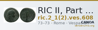 RIC II, Part 1 (second edition) Vespasian 608 — CANOA