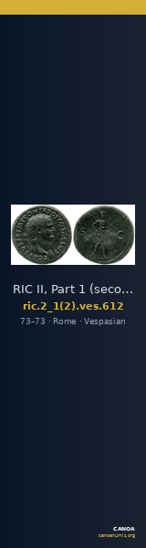 RIC II, Part 1 (second edition) Vespasian 612 — CANOA