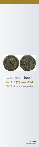 RIC II, Part 1 (second edition) Vespasian 614 — CANOA
