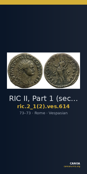 RIC II, Part 1 (second edition) Vespasian 614 — CANOA