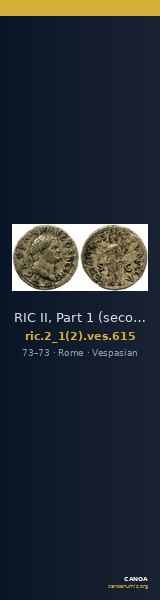 RIC II, Part 1 (second edition) Vespasian 615 — CANOA