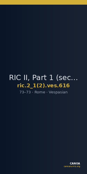 RIC II, Part 1 (second edition) Vespasian 616 — CANOA