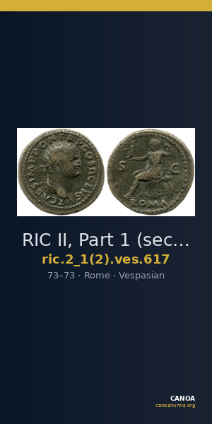 RIC II, Part 1 (second edition) Vespasian 617 — CANOA