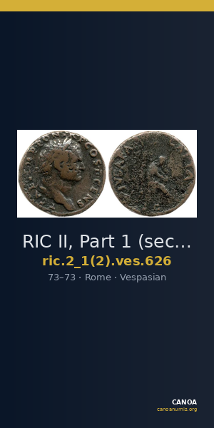 RIC II, Part 1 (second edition) Vespasian 626 — CANOA