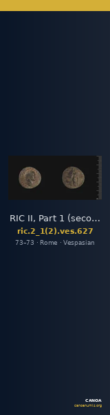 RIC II, Part 1 (second edition) Vespasian 627 — CANOA