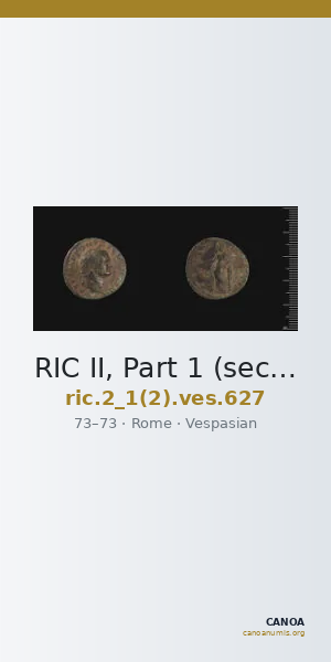 RIC II, Part 1 (second edition) Vespasian 627 — CANOA