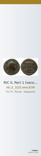 RIC II, Part 1 (second edition) Vespasian 630 — CANOA