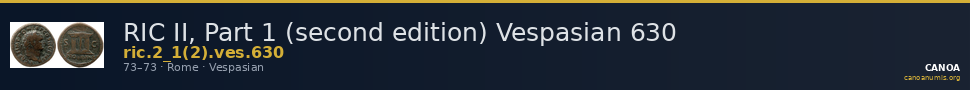 RIC II, Part 1 (second edition) Vespasian 630 — CANOA