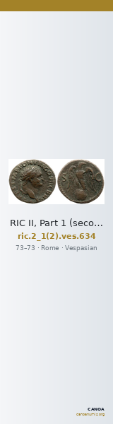 RIC II, Part 1 (second edition) Vespasian 634 — CANOA
