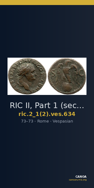RIC II, Part 1 (second edition) Vespasian 634 — CANOA