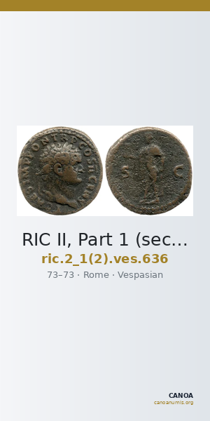 RIC II, Part 1 (second edition) Vespasian 636 — CANOA