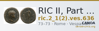 RIC II, Part 1 (second edition) Vespasian 636 — CANOA