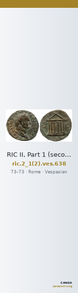 RIC II, Part 1 (second edition) Vespasian 638 — CANOA