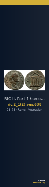RIC II, Part 1 (second edition) Vespasian 638 — CANOA