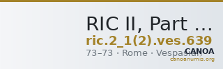 RIC II, Part 1 (second edition) Vespasian 639 — CANOA