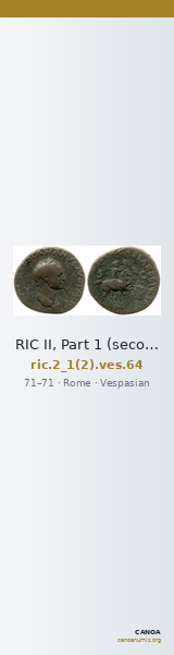 RIC II, Part 1 (second edition) Vespasian 64 — CANOA