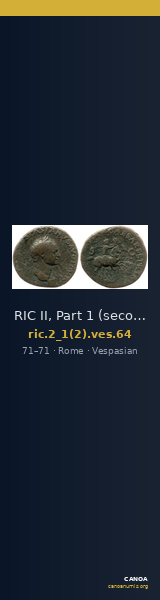 RIC II, Part 1 (second edition) Vespasian 64 — CANOA