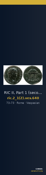 RIC II, Part 1 (second edition) Vespasian 640 — CANOA