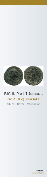 RIC II, Part 1 (second edition) Vespasian 641 — CANOA
