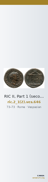 RIC II, Part 1 (second edition) Vespasian 646 — CANOA