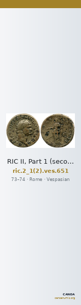 RIC II, Part 1 (second edition) Vespasian 651 — CANOA