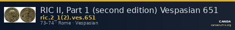 RIC II, Part 1 (second edition) Vespasian 651 — CANOA