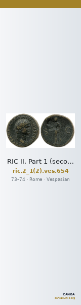 RIC II, Part 1 (second edition) Vespasian 654 — CANOA