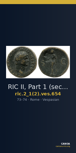 RIC II, Part 1 (second edition) Vespasian 654 — CANOA