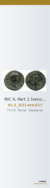 RIC II, Part 1 (second edition) Vespasian 657 — CANOA