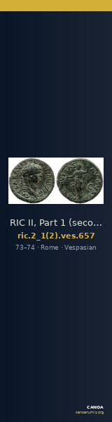 RIC II, Part 1 (second edition) Vespasian 657 — CANOA