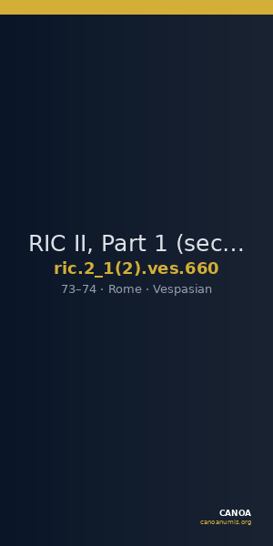 RIC II, Part 1 (second edition) Vespasian 660 — CANOA