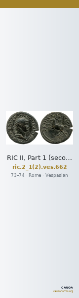 RIC II, Part 1 (second edition) Vespasian 662 — CANOA