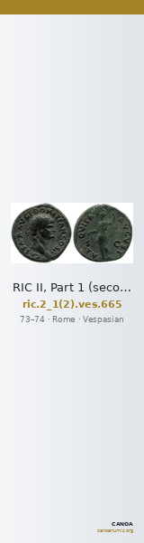 RIC II, Part 1 (second edition) Vespasian 665 — CANOA