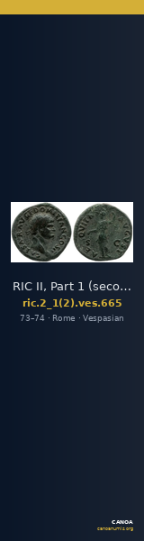 RIC II, Part 1 (second edition) Vespasian 665 — CANOA