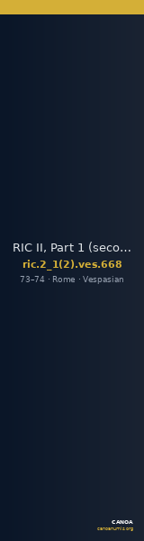 RIC II, Part 1 (second edition) Vespasian 668 — CANOA