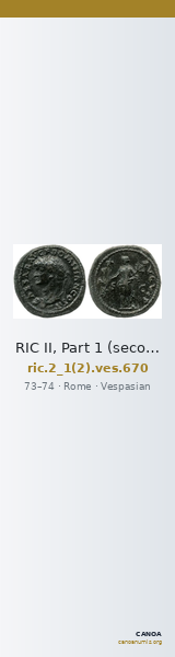RIC II, Part 1 (second edition) Vespasian 670 — CANOA