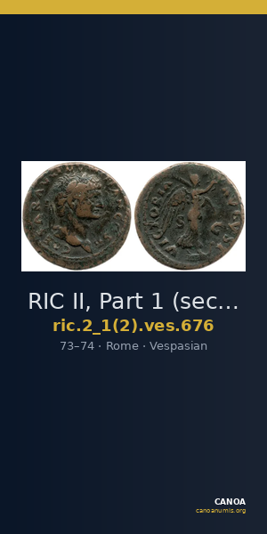 RIC II, Part 1 (second edition) Vespasian 676 — CANOA