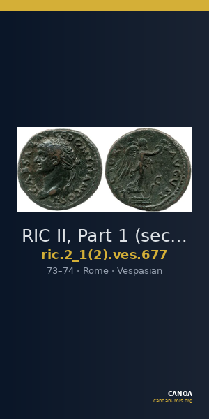 RIC II, Part 1 (second edition) Vespasian 677 — CANOA