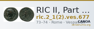 RIC II, Part 1 (second edition) Vespasian 677 — CANOA
