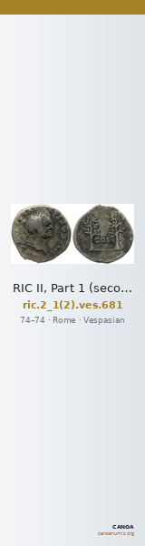 RIC II, Part 1 (second edition) Vespasian 681 — CANOA