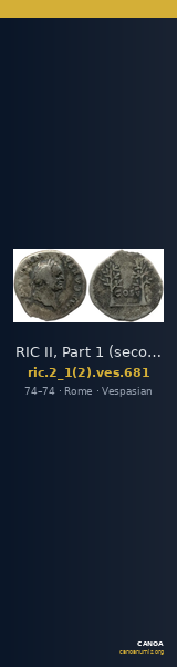 RIC II, Part 1 (second edition) Vespasian 681 — CANOA