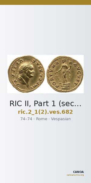 RIC II, Part 1 (second edition) Vespasian 682 — CANOA