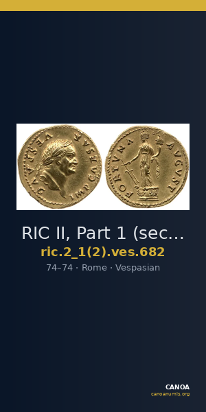 RIC II, Part 1 (second edition) Vespasian 682 — CANOA