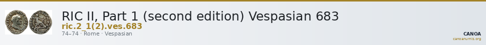 RIC II, Part 1 (second edition) Vespasian 683 — CANOA