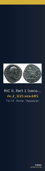 RIC II, Part 1 (second edition) Vespasian 685 — CANOA