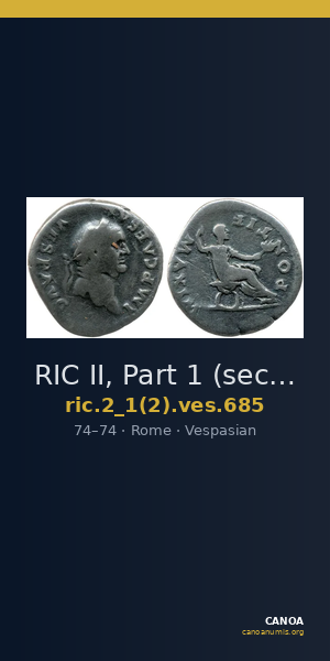 RIC II, Part 1 (second edition) Vespasian 685 — CANOA