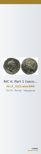 RIC II, Part 1 (second edition) Vespasian 686 — CANOA