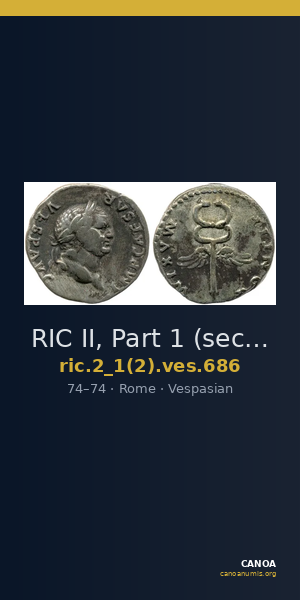 RIC II, Part 1 (second edition) Vespasian 686 — CANOA